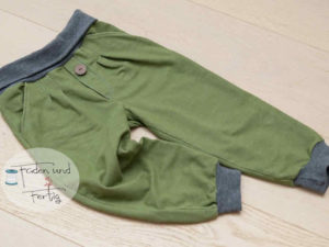 Bundfaltenhose Frederik Babyhose Strickdenim - 8