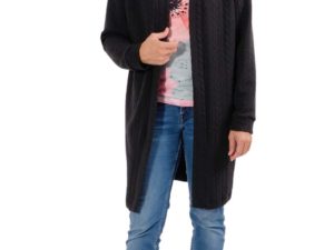 Schnittmuster Jacke Tino Cardigan Zopfmuster lang Strickjacke 1