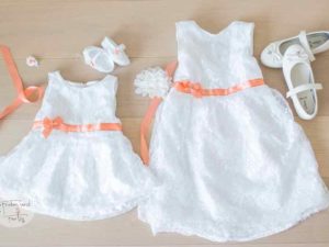 Schnittmuster Kinderkleid Taufkleid Hille Spitze nähen - 27