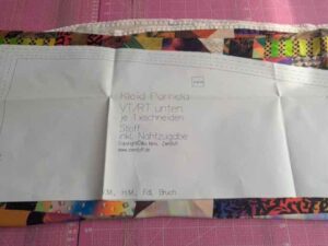 Stoffpaket Rock und Shirt - Viskose Dull, Farbexplosion bunt, Viskosejersey Lila oder Pink, inkl. Gummiband – Bild 3