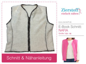 Schnittmuster Weste Nafia Wolle Walk Pink