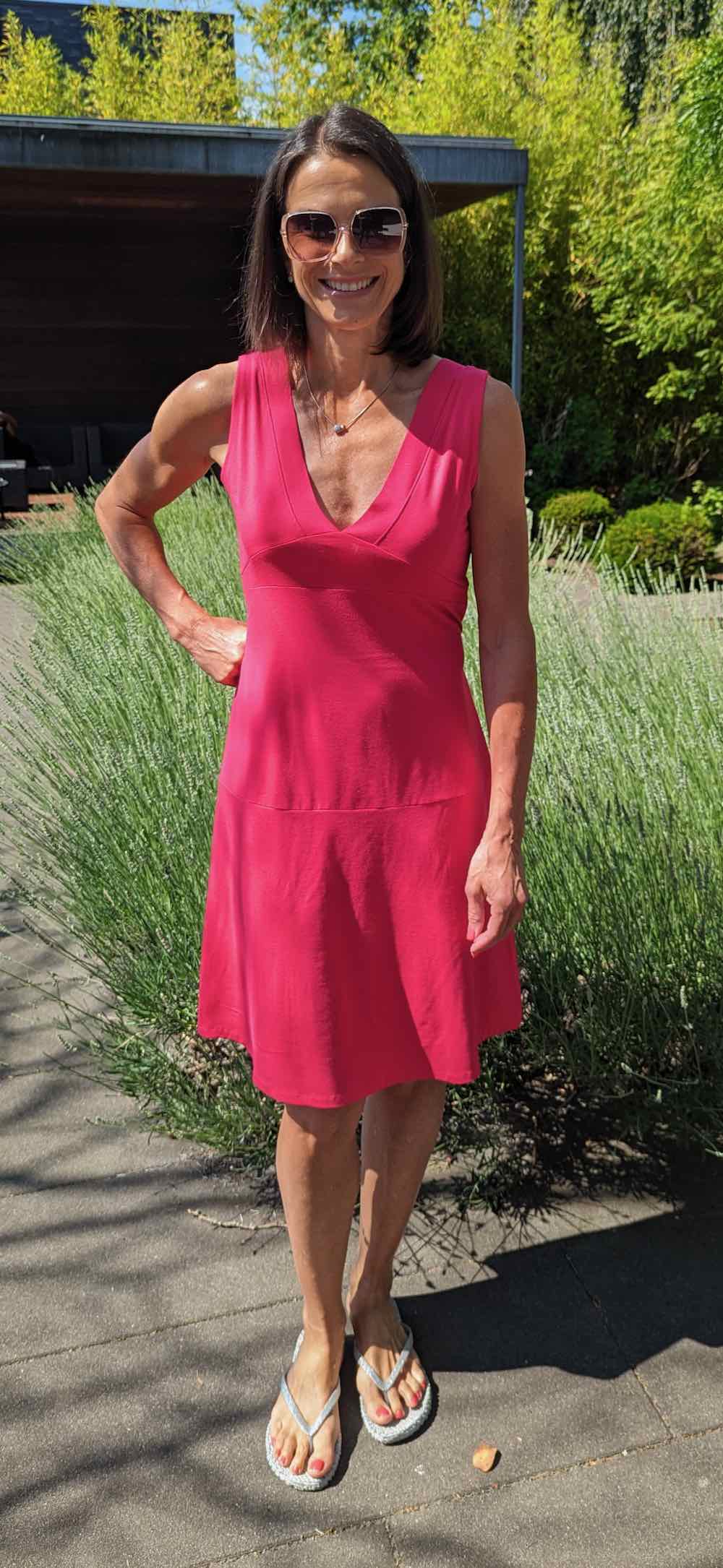 Schnittmuster Kleid Imke Viskosejersey Pink – 1