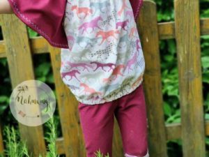 Schnittmuster Shirt Sabine Kinder Bluse Jersey - 2