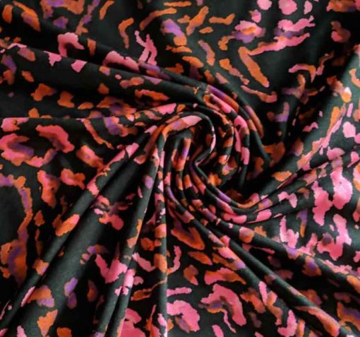 Viskosejersey Neon Pink Leo - 2