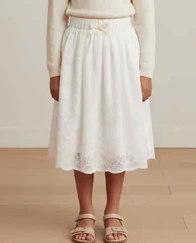 K48138 Baumwolle Weiß Stickerei - 2