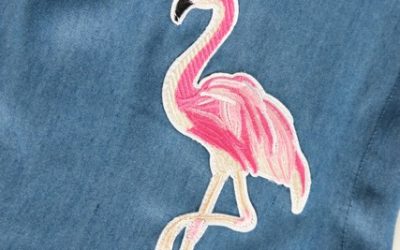 Neuen Flamingo Patch – Applikation aufnähen