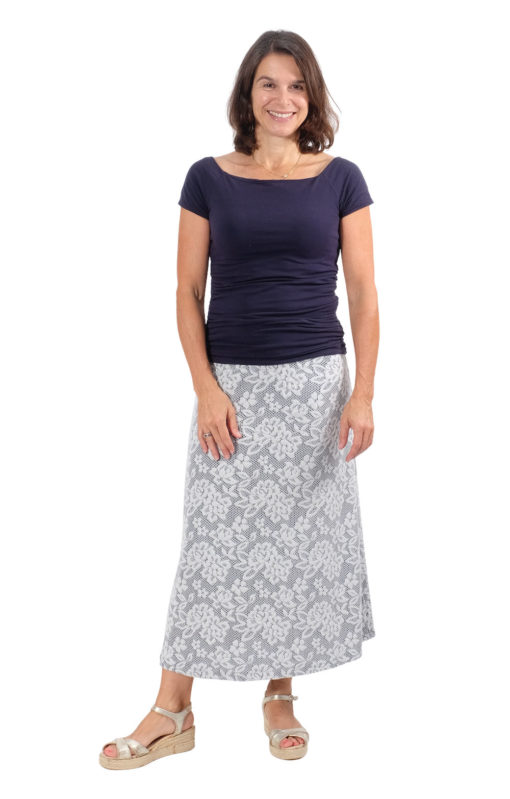 Schnittmuster Rock Ayla Spitze blau Biela