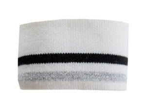 Collegebündchen-Weiß-Silber