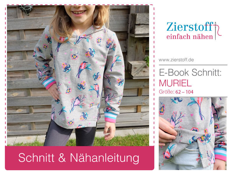 Schnittmuster Sweatshirt mit Schlitz nähen – Muriel