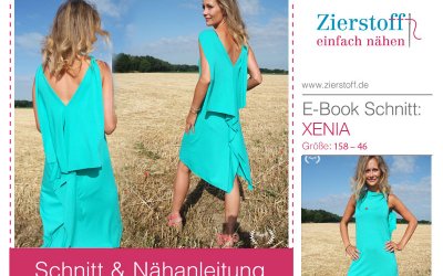 Schnittmuster Sommerkleid, Urlaubskleid Xenia – 5 Minuten Nähzeit