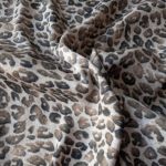 Viskose Satin Leo Beige Schwarz