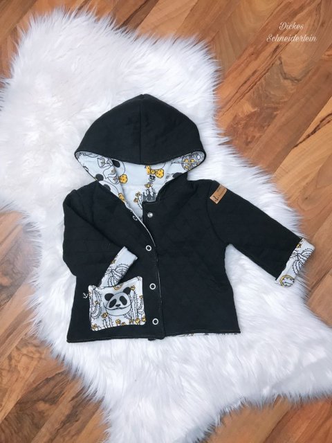 Giraffen Wendejacke Für Kinder - Softshell Mit Kapuze Handgemacht