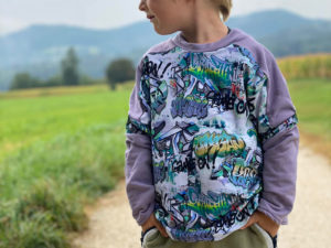 Konrad Pullover Sweatshirtstoffe Graffitti