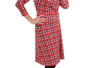 Schnittmuster Kleid Jessica Karo Rot Jersey 1