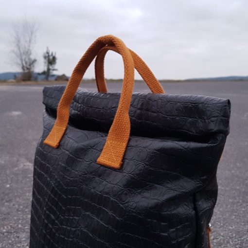 Tasche Rucksack Stoff Leder In Rucksack Handtasche Damen Sally