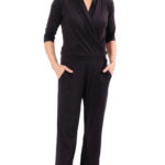 Schnittmuster Jumpsuit Hazel Bambus Jersey Schwarz