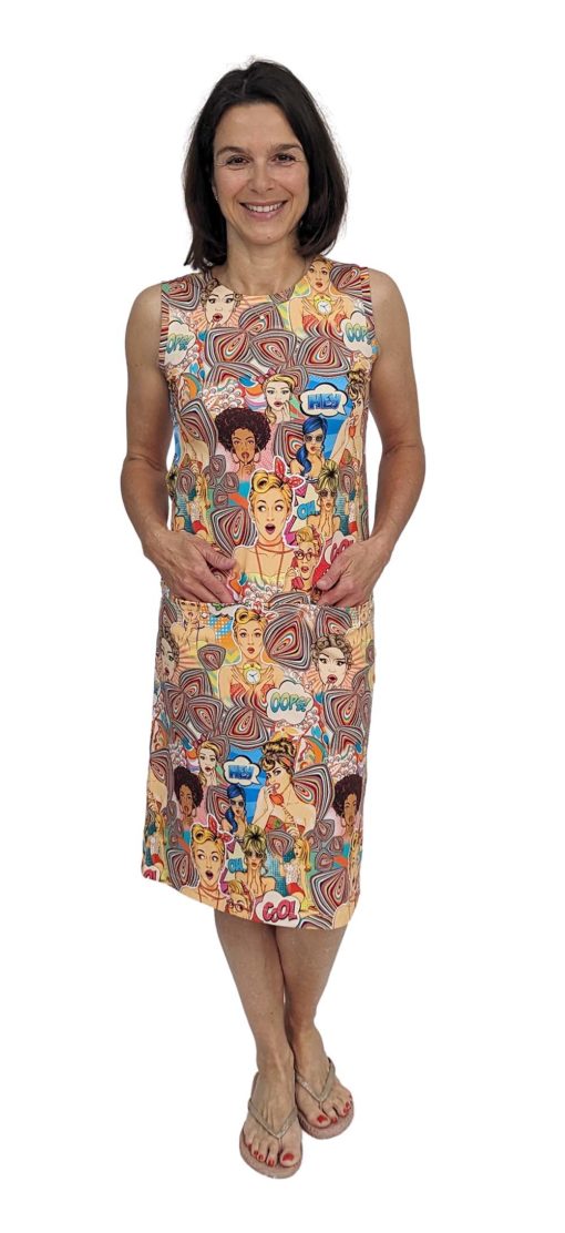 Schnittmuster Kleid Milena Jersey 50 er Jahre Gesicht