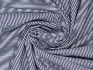 Oshkosh Denimstoff, Jeansstoff Marine mit weißen Streifen