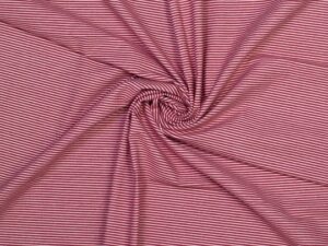 Oshkosh Denimstoff, Jeansstoff Rot mit weißen Streifen