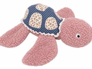 Stoffpaket Schildkröte Romea / Stoff für 2 Kuscheltiere - Rosa Blumen blauer Panzer – Bild 2