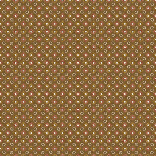 8894.006 Blumen Rot Oliv