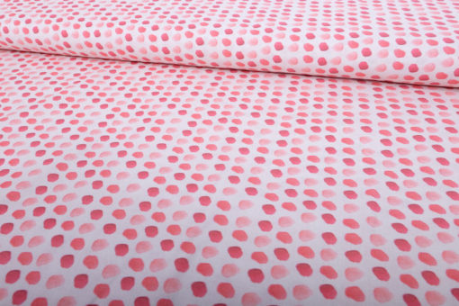 Baumwolle Punkte Rot Pink Weiß - 1