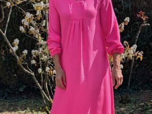 Schnittmuster Kleid AIDA Neon Pink1 - 1