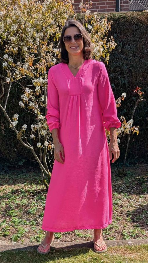 Schnittmuster Kleid AIDA Neon Pink1 - 1