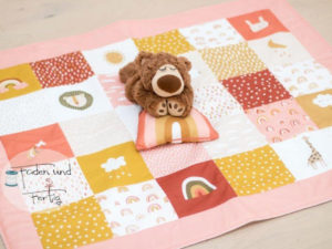 Schnittmuster Panel Babydecke Patchwork nähen 9040