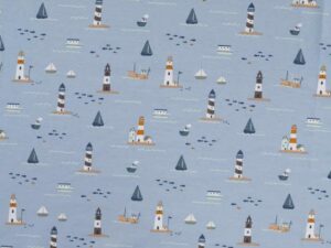 Jersey, maritimes Motiv Hellblau – Bild 2