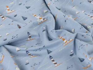 Jersey, maritimes Motiv Hellblau – Bild 1