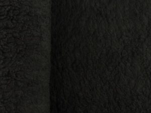 S848R-181710] [S848R] Teddystoff Uni Baumwolle (Schwarz)