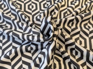 Slinky - hochelastisches Mischgewebe, Schwarz / Ecru – Bild 5
