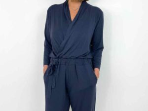 Schnittmuster Jumpsuit Hazel Damen Anzug Jumpsuit Bambus Jersey - 2