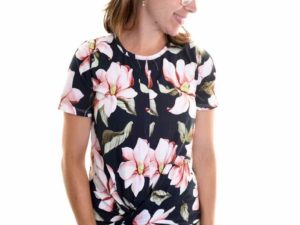 Knotenshirt Hose Bea und Aniko Blumen Viskose - 2