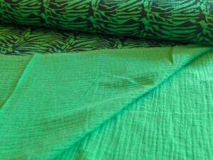 Musselin Zebra Blumen Pink Grün Blau - 2