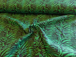 Musselin Zebra Blumen Pink Grün Blau - 2