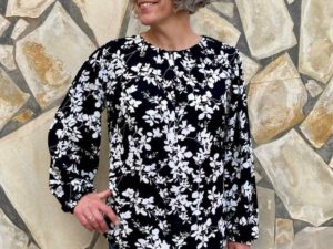 Schnittmuster Malwine Bluse Viskose Blumen - 1