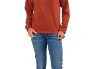 Beata Raglanshirt mit Falten Sweat Terra Rost