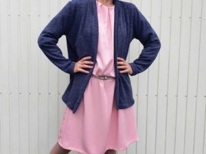 Jacke tino Blue Kleid Falten malwine 1