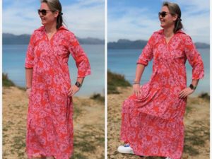 Schnittmuster Velia BOHO Kleid Kragen Viskose