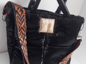 Schnittmuster Tasche Saphira - Puffer Bag Kunstleder Schwarz