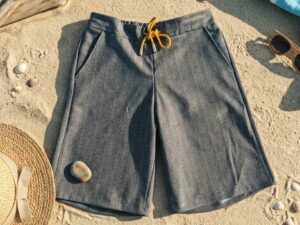 Hose Berta kurz Fischgrat romanit - 1