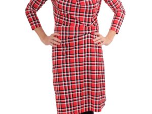 Schnittmuster Kleid Jessica Karo Rot Jersey