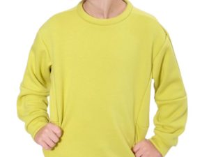 Schnittmuster Piet Unisex Jungenshirt Raglanshirt Alpenfleece Lime