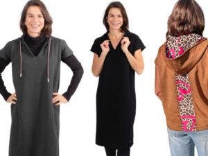 PAPIERSCHNITTMUSTER, Hoodie Sweat Kleid "MARIA", Gr. 158 – Damengr. 46