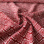 208656-001 Viskose Leinen Rot Ecru Ornamente - 1