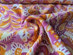 208773-0009 Viskose Crepe Orange Pink - 1