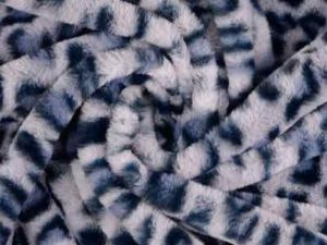 Plüsch Stoff Leo Blau - Fake Fur