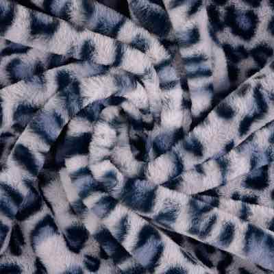 Plüsch Stoff Leo Blau - Fake Fur